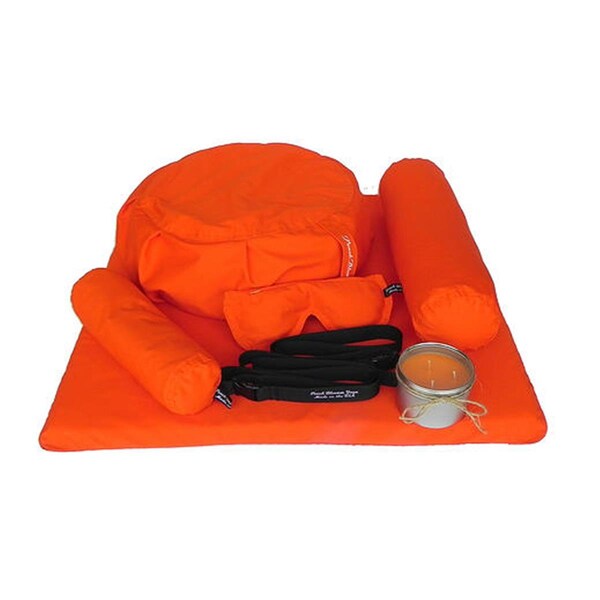 Peach Blossom Yoga 11001 7 Piece Deluxe Yoga Set Orange 11001A6 - main